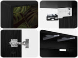 Wall-mounted TV Cabinet ELBURG 102 x 33 x 40 cm Black Oak 8007158