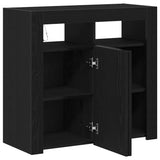 Sideboard Black Oak 80 x 35 x 75 cm Engineered Wood 862568