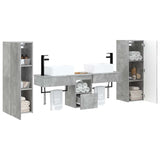 Bathroom Furniture Set 5 pcs Concrete Grey 33 x 34.5 x 100 cm 3405976