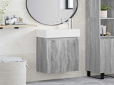 Bathroom Vanity Unit with Tap Grey Sonoma 45.5 x 22.5 x 84 cm 889457