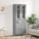 Highboard Concrete Grey 69.5x34x180 cm Engineered Wood 3198517