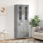 Highboard Concrete Grey 69.5x34x180 cm Engineered Wood 3198517