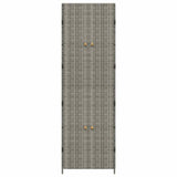 Garden Storage Cabinet Grey 59x40x180 cm Poly Rattan 319873