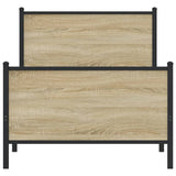 Metal Bed Frame without Mattress Sonoma Oak 80x200 cm 4007725