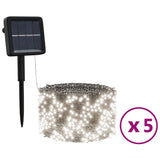 Solar Fairy Lights 5 pcs 5x200 LED Cold White Indoor Outdoor 328952