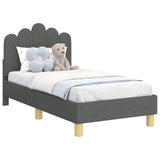 Toddler Bed Frame with Headboard Dark Grey 70 x 140 cm Fabric 42011040