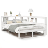 Bookcase Bed without Mattress White 120x190 cm Solid Wood Pine 3324336