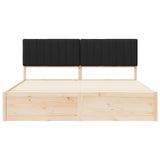 Bed Frame with Upholstered Headboard Black 180 x 200 cm 3398216