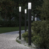 Bollard Lights with Sensor&Outlet 3 pcs 110 cm Black IP44 4006094
