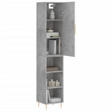 Highboard Concrete Grey 34.5x34x180 cm Engineered Wood 3198973
