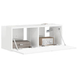 TV Wall Cabinet Gloss White 78.5 x 31 x 29.5 cm Engineered Wood 892217