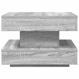 Coffee Table 360-Degree Rotatable Grey Sonoma 50x50x34.5 cm 858475