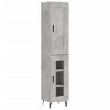 Highboard Concrete Grey 34.5x34x180 cm Engineered Wood 3200405