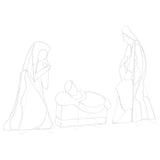Lighted Nativity Scene Multicolour 112 x 72 cm PVC 42018951