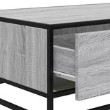 Coffee Table Grey Sonoma 90x57x35 cm Engineered Wood and Metal 848757