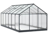 Garden Greenhouse with Door Anthracite 183.5 x 363.5 x 207 cm 3433044