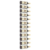 Wall Mounted Wine Rack for 12 Bottles White Iron 340879