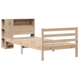 Bookcase Bed without Mattress 75x190 cm Small Single Solid Wood Pine 3321871