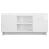 TV Stand 90 x 34.5 x 40 cm High Gloss White Engineered Wood 8011481