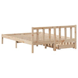 Bed Frame without Mattress 150x200 cm King Size Solid Wood Pine 3301477