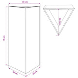 Garden Planter Black Triangular 40x34.5x75 cm Steel 851157
