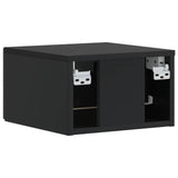 Wall-Mounted Side Table 2 pcs Black 34.5 x 33 x 20 cm 898768