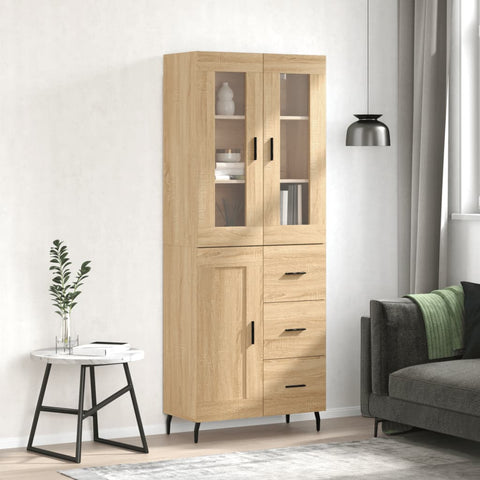 Highboard Sonoma Oak 69.5x34x180 cm Engineered Wood 3198676