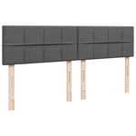 ZNTS Box Spring Bed with Mattress Dark Grey 180x200 cm Fabric 3285968