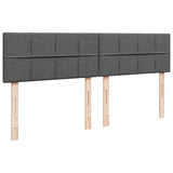 ZNTS Box Spring Bed with Mattress Dark Grey 180x200 cm Fabric 3285968