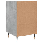 ZNTS Bedside Cabinet Concrete Grey 40x40x66 cm Engineered Wood 827640