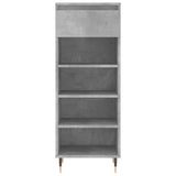 Shoe Cabinet Concrete Grey 40x36x105 cm Engineered Wood 831456