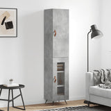 Highboard Concrete Grey 34.5x34x180 cm Engineered Wood 3199021