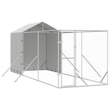 Outdoor Dog Kennel with Roof Silver 2x6x2.5 m Galvanised Steel 3190475