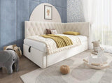 Daybed Upholstered Bed with 3FT Single Sofa Bed 90 x 190 cm, Ottoman Bed with Hydraulic N601P343711B