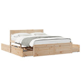 Bed Frame without Mattress 160x200 cm Solid Wood Pine 3282342