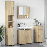 Bathroom Furniture Set 4 pcs Sonoma Oak Engineered wood & Metal 3392975
