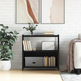 Bookshelf Black Engineered wood, Iron Adjustable Feet Bookshelf 832793