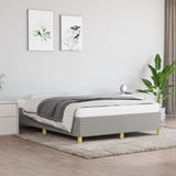 Bed Frame without Mattress Light Grey 135x190 cm Double Double Fabric 349866