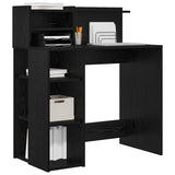 Desk with Shelf Black Oak 90 x 48 x 101.5 cm Engineered Wood 869523