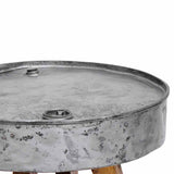Coffee Table Mixed Recycled Wood 60x45 cm Silver 244511