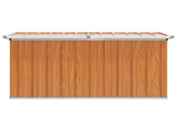 Outdoor Storage Box Wood 129 x 67 x 65 cm Galvanised Steel 42039097