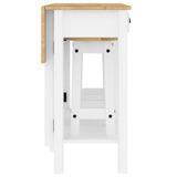 3 Piece Bar Set White Solid Wood Pine 4005698