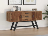 TV Stand with Drawer Natural 110 x 30 x 75 cm Solid Teak Wood 42017954