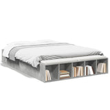 Bed Frame without Mattress Concrete Grey 120x190 cm Small Double 3280597