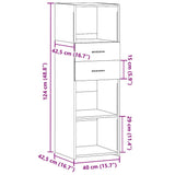 Highboard Black 40x42.5x124 cm Engineered Wood 846160