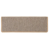 Stair Mats Self-adhesive Sisal-Look 15 pcs 65x21x4 cm Light Beige 326892
