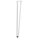 ZNTS Hairpin Table Legs 4 pcs White 72 cm Solid Steel 4012445