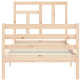 Bed Frame without Mattress Single Solid Wood 3194926