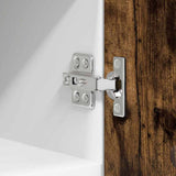 Hanging Cabinet 2 pcs Smoked Oak and White 30 x 31 x 40 cm 884123