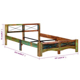 Bed Frame without Mattress Solid Reclaimed Wood 140x200 cm 247666